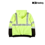 K2 세이프티 근무복/작업복 형광 기모 후드티 TS-F2203