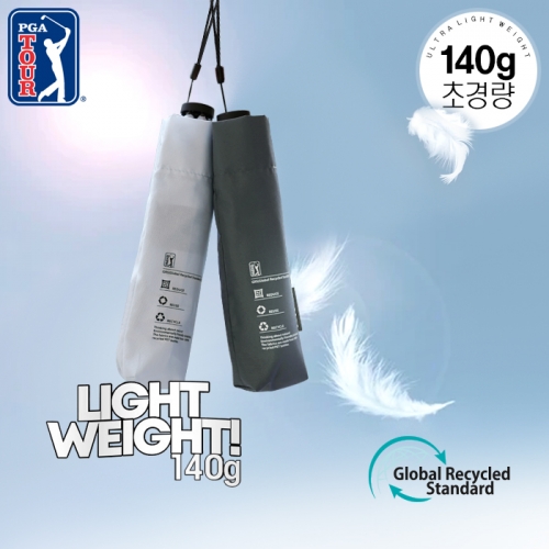 PGA TOUR 친환경그린 3단수동 경량우산(50개 이상 가능)_기념품 답례품 판촉물 단체우산 인쇄 각인 주문제작