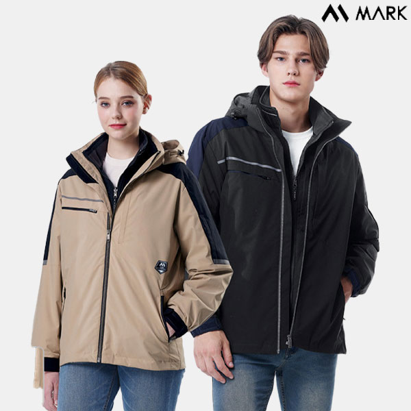 마커 3IN1 플리스 내피 자켓 MK-681-682 내피결합형 자켓 단체패딩 주문제작