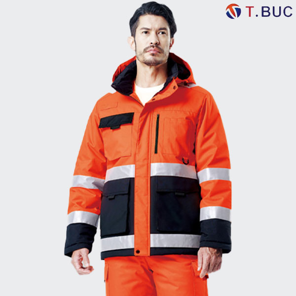 티뷰크 형광패딩 상하복 TBS-5032JP 겨울근무복 패딩작업복