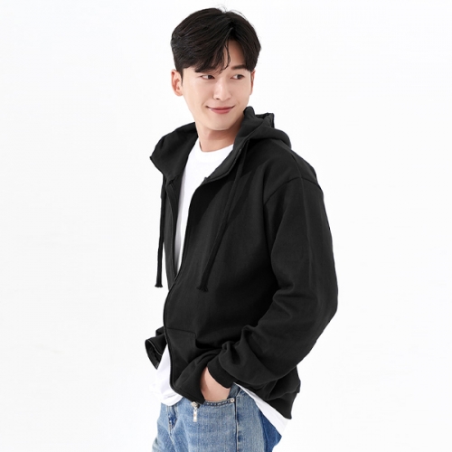 후드집업 주문제작 특양면 하이넥 무지 단체티 SP-245(기모 가능)