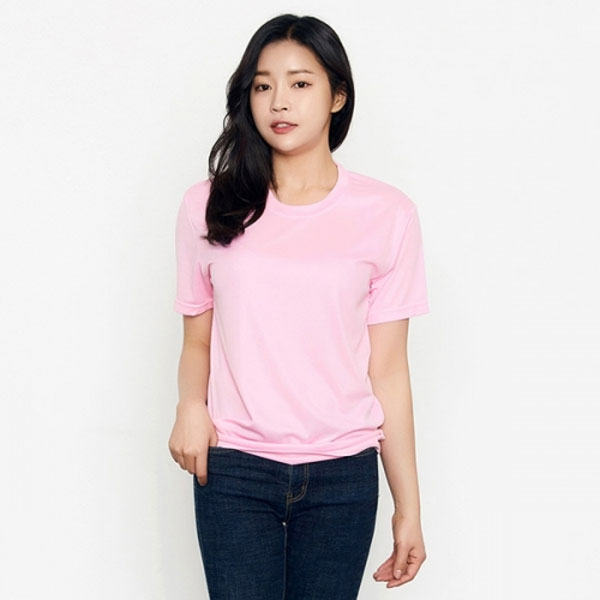 에어로쿨 라운드 반팔 단체티 티셔츠 SH-05 쿨론 빅사이즈 제작가능 (긴팔가능) 회사 학교 교회 체육대회 단체복