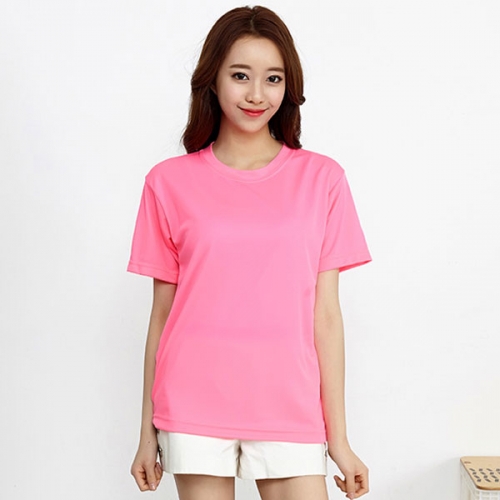 쿨론 형광 라운드 반팔 티셔츠 SP-274(아동 가능) (제작상품)