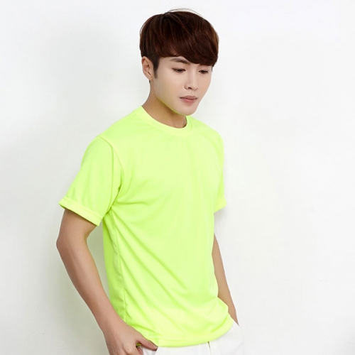 쿨론 형광 라운드 반팔 티셔츠 SP-274(아동 가능) (제작상품)