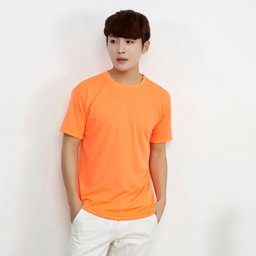 쿨론 형광 라운드 반팔 티셔츠 SP-274(아동 가능) (제작상품)