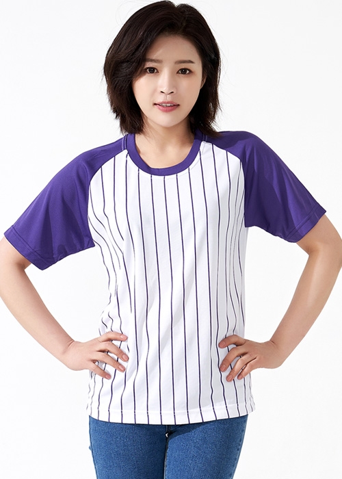 쿨 스트라이프 라운드 반팔 티셔츠 SP-250(5XL~ 티제작 가능)