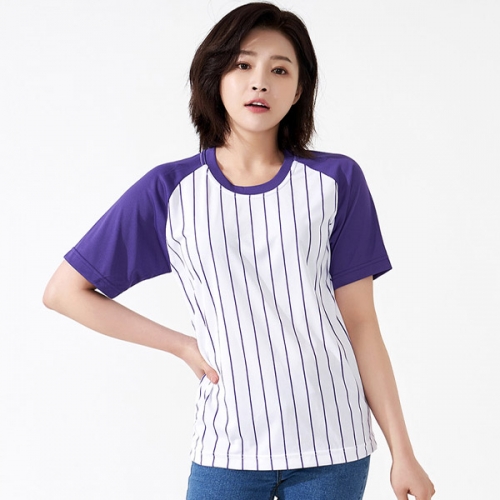 쿨 스트라이프 라운드 반팔 티셔츠 SP-250(5XL~ 티제작 가능)