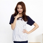 쿨 스트라이프 라운드 반팔 티셔츠 SP-250(5XL~ 티제작 가능)