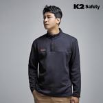 K2 세이프티 근무복/작업복 기모 반집업 긴팔티셔츠 TS-F3201