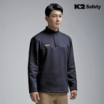 K2 세이프티 근무복/작업복 기모 반집업 긴팔티셔츠 TS-F3201