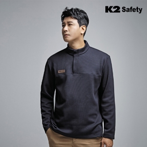 K2 세이프티 근무복/작업복 기모 반집업 긴팔티셔츠 TS-F3201
