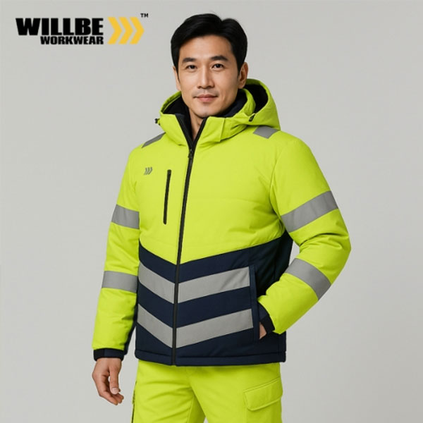 윌비(WILLBE) 형광 패딩 겨울 작업복 점퍼 바지세트 PR-714, PR-909 (상의기준가)