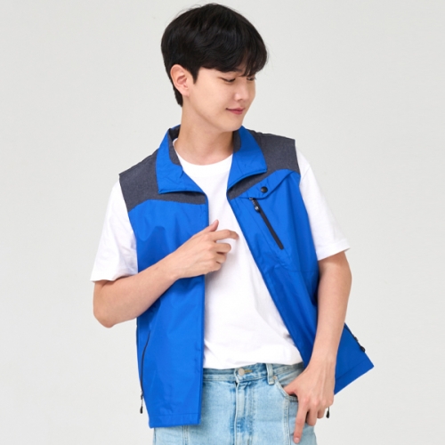 메덱스 기능성 경량 배색 조끼 MC-103 (회사 단체복 행사 조끼 제작)