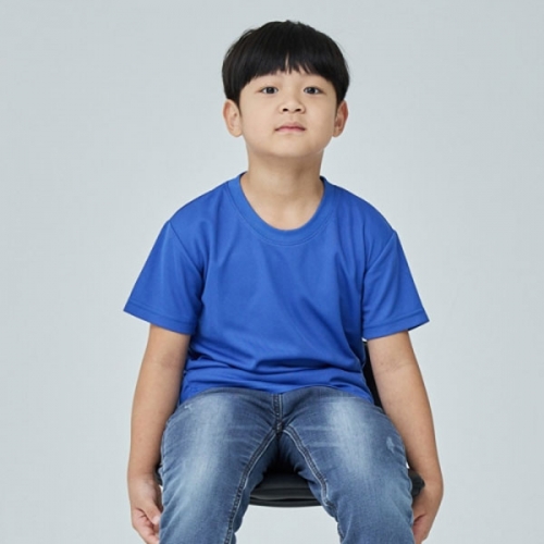 SH-16 에어로쿨 아동용 라운드 반팔 티셔츠 (유치원 초등학교 반티 단체티)