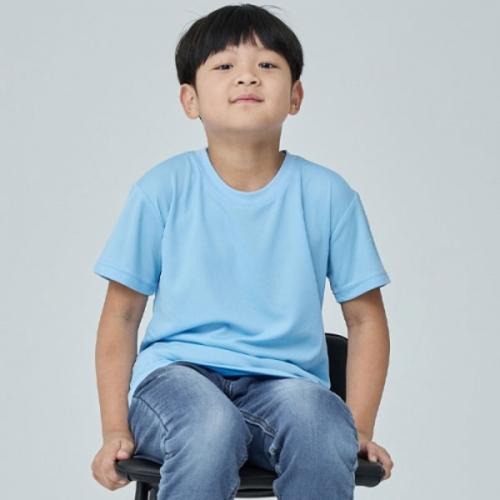 SH-16 에어로쿨 아동용 라운드 반팔 티셔츠 (유치원 초등학교 반티 단체티)