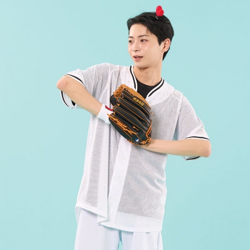 화이트 메쉬 베이스볼 야구복 반티(상의기준)