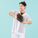 화이트 메쉬 베이스볼 야구복 반티(상의기준)