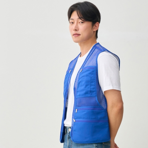 망사조끼 사다리 패턴 왕망사조끼 여름 현장 작업복 SP209