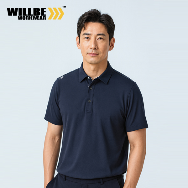 윌비(WILLBE) 네이비 아문젠 작업복 티셔츠 CT-02T