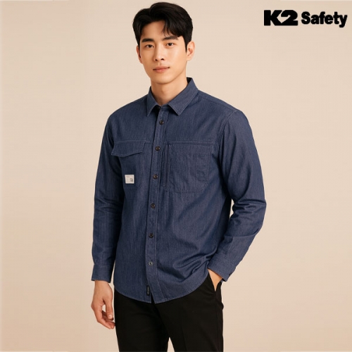 K2 세이프티 작업복 긴팔 워크셔츠 회사 작업남방 제작 SH-4401