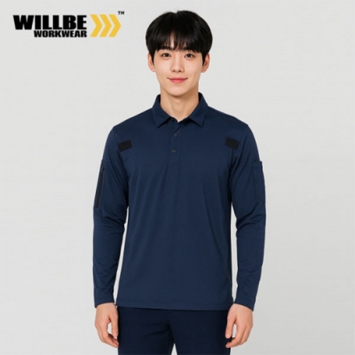 윌비(WILLBE) 네이비 카치온 긴팔티셔츠 윌비 PR-02T