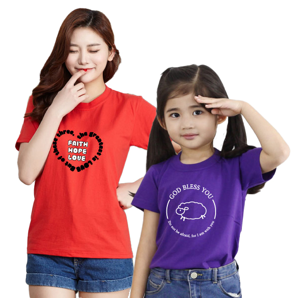 교회 단체티 티셔츠 성경학교티 _ 30수 라운드 반팔