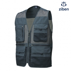 지벤(ZIBEN) 미니 립 조직 등판 메쉬 베스트 ZB-V2423