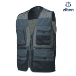 지벤(ZIBEN) 미니 립 조직 등판 메쉬 베스트 ZB-V2423