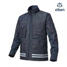 지벤(ZIBEN) 데님 라이크 개버딘 작업복/근무복 상&middot;하의 세트 ZB-JP2303