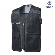 지벤(ZIBEN) 데님 라이크 작업용 베스트 ZB-V2321