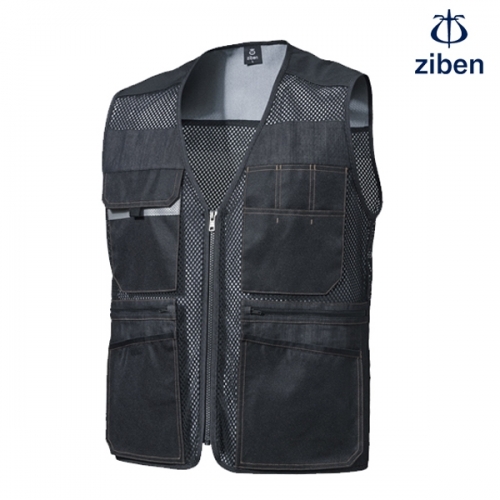 지벤(ZIBEN) 데님 라이크 작업용 베스트 ZB-V2321