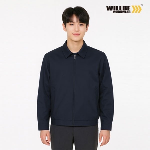 윌비(WILLBE) T400 잠재권축사 CVC 작업복 근무복 자켓 네이비 SO-11K