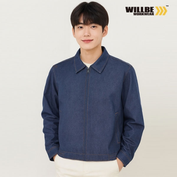 윌비(WILLBE) 루즈핏 데님 근무복 작업복 자켓 SO-12K