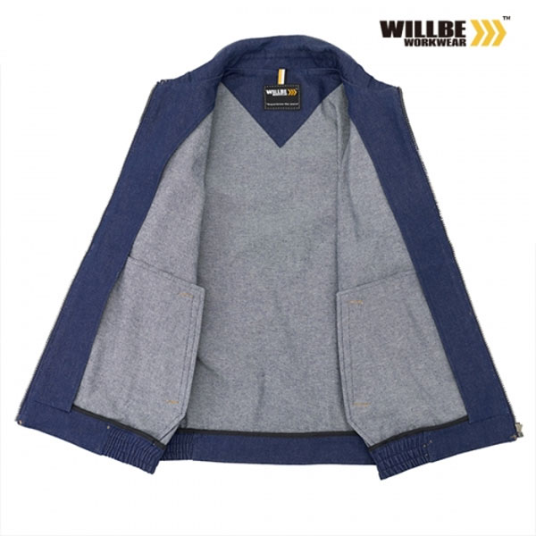 윌비(WILLBE) 루즈핏 데님 작업복 근무복 자켓 SO-12K