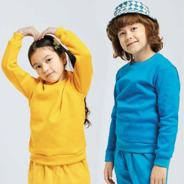 SH-20 특양면 아동용 무지 맨투맨 티셔츠 (유치원 초등학교 반티 단체티)