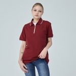 SH-70 카치온 지퍼 무지 반팔 카라티셔츠