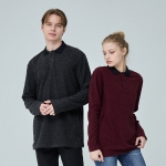 SH-81 카치온 후리스 에리T 무지 긴팔 카라티셔츠