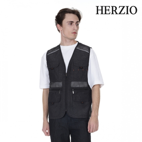 헤르지오(HERZIO) 망사조끼 작업조끼 여름 작업 복 HZ-V2401,V2401-1