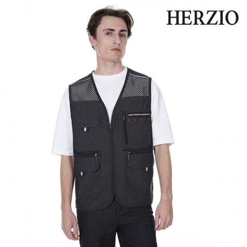 헤르지오(HERZIO) 망사조끼 작업조끼 여름 작업 복 HZ-V2401,V2401-1