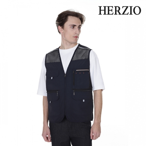 헤르지오(HERZIO) 망사조끼 작업조끼 여름 작업 복 HZ-V2401,V2401-1