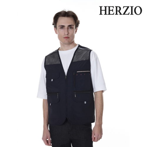 헤르지오(HERZIO) 망사조끼 작업조끼 여름 작업 복 HZ-V2401,V2401-1