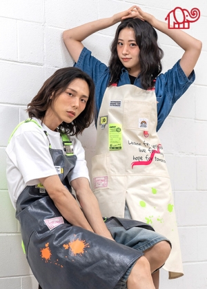 요들(YODEL) 네온 페인팅 에이프런 YDA-005