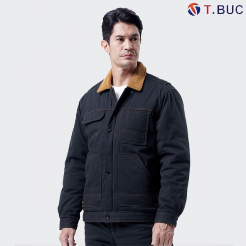 티뷰크(T&middot;BUC) 코듀로이 배색패딩 상하복 TB-325JP (상의기준가)