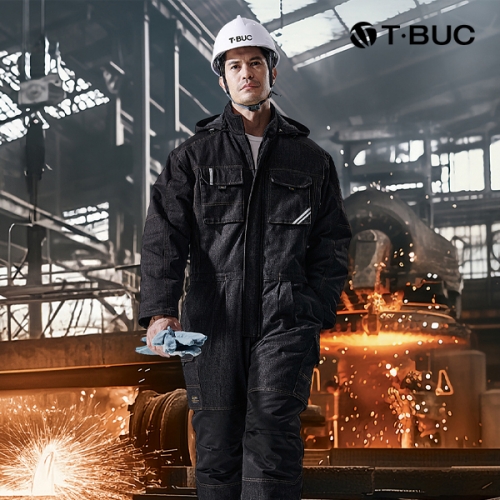 티뷰크(T&middot;BUC) 방염 블랙데님 패딩 정비복 TBS-781