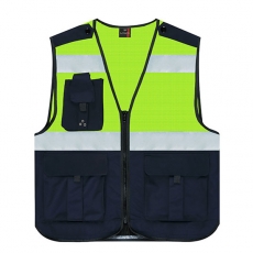 고휘도 야광 반사 방범조끼 S-510