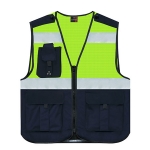 고휘도 야광 반사 방범조끼 S-510