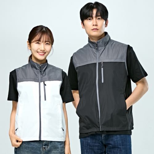 도비립 배색 단체조끼 회사 단체복조끼 MA-013