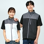 도비립 배색 단체조끼 회사 단체 제작 MA-013