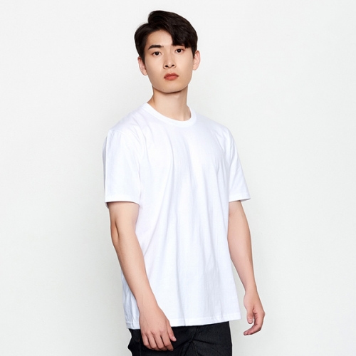 20수 백색 라운드 반팔 티셔츠 SH-10(긴팔 가능)