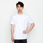 20수 백색 라운드 반팔 티셔츠 SH-10(긴팔 가능)